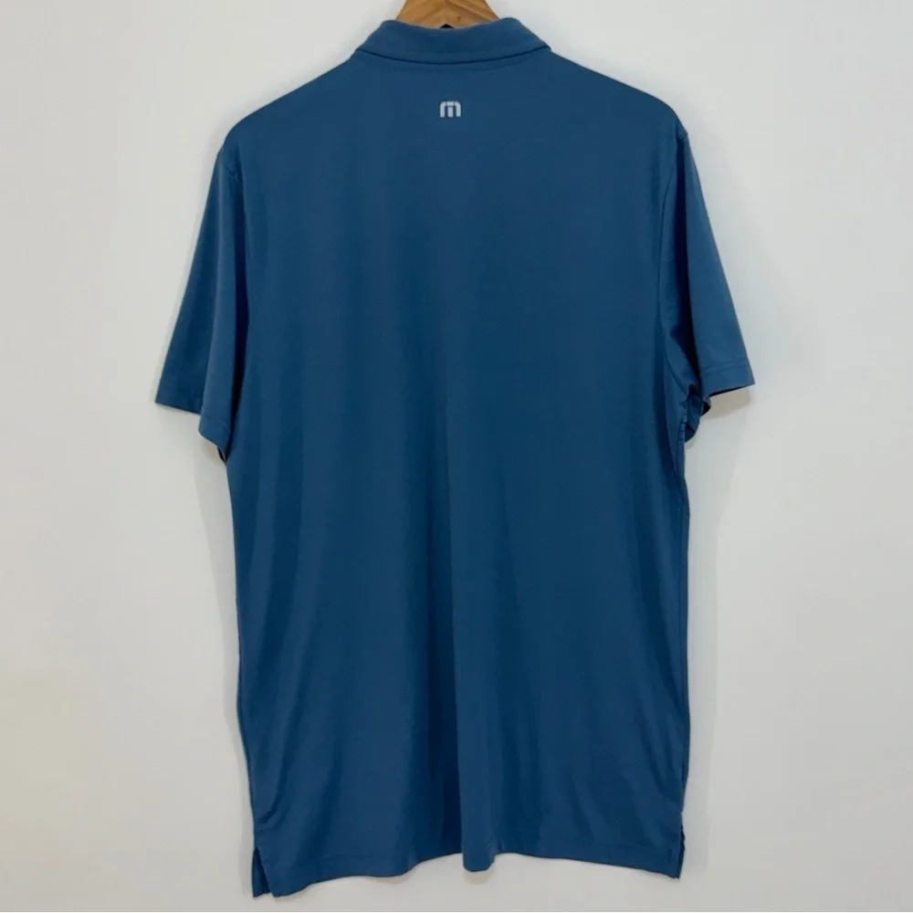 Travis Mathew Men's Private Villa Polo Shirt Blue Size Large
